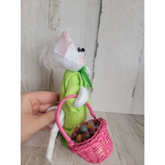 Annalee Mouse boy basket eggs green outfit Decor Easter - Picture 7 of 9
